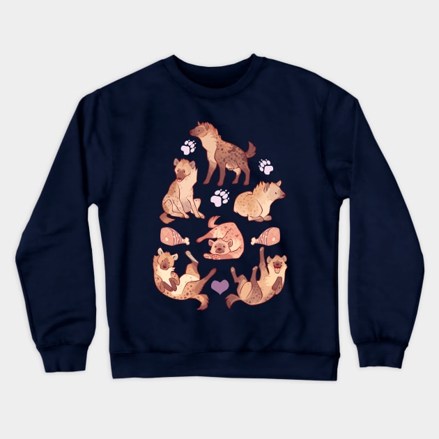 Spotted hyena no text Crewneck Sweatshirt by Colordrilos